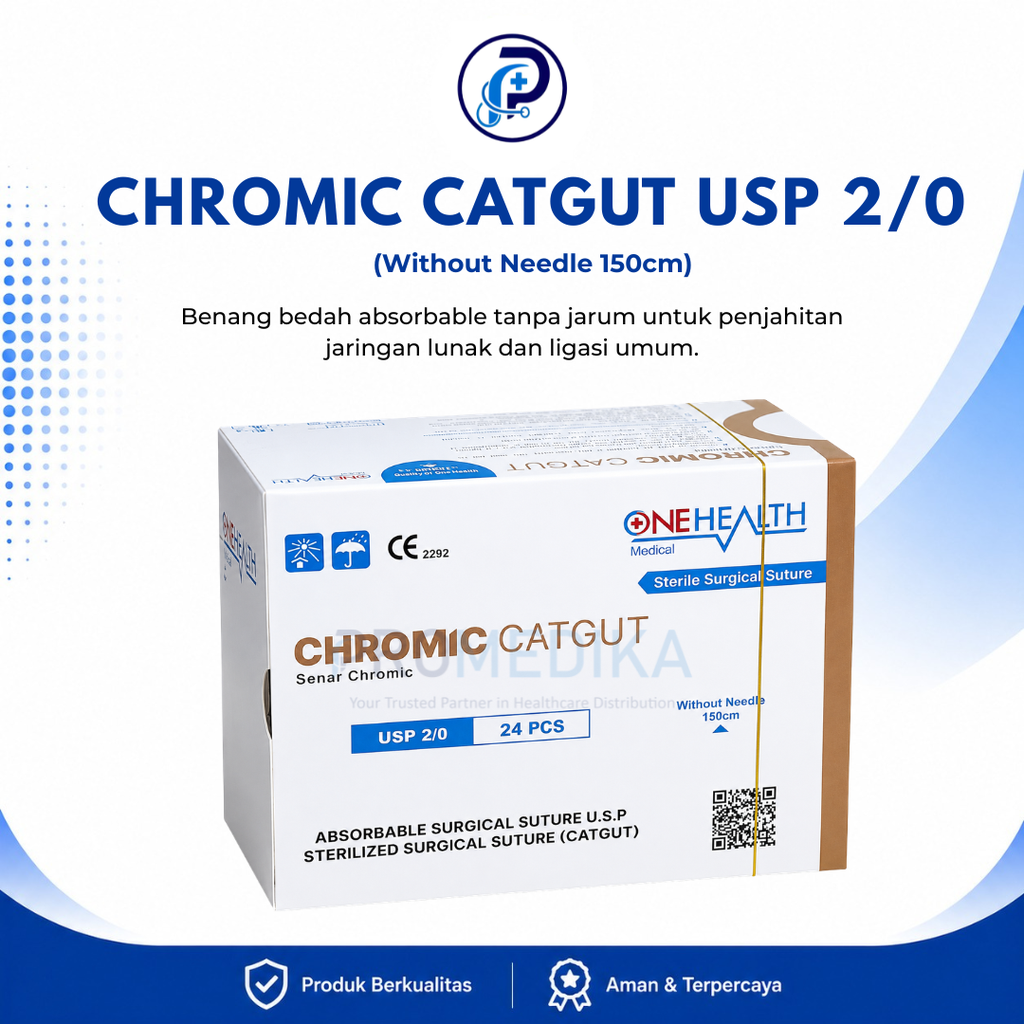 CHROMIC CAT GUT USP 2/0 (WITHOUT NEEDLE 150 CM)