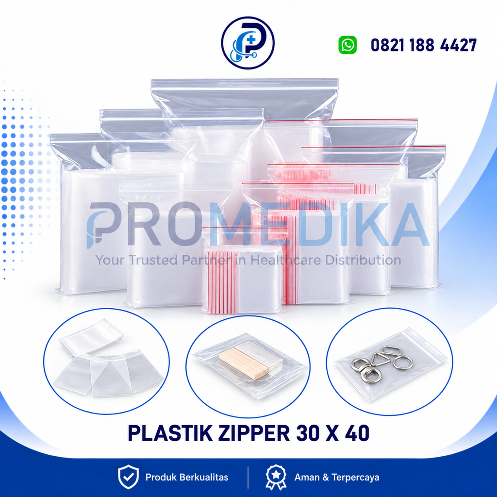 PLASTIK ZIPPER 30 X 40 per pak isi 100