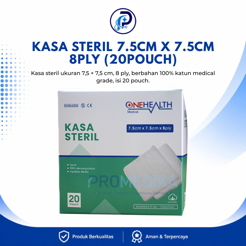 KASA STERIL 7.5CM X 7.5CM 8PLY (20POUCH)