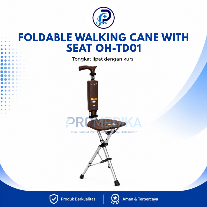 Foldable Walking Cane with Seat OH-TD01