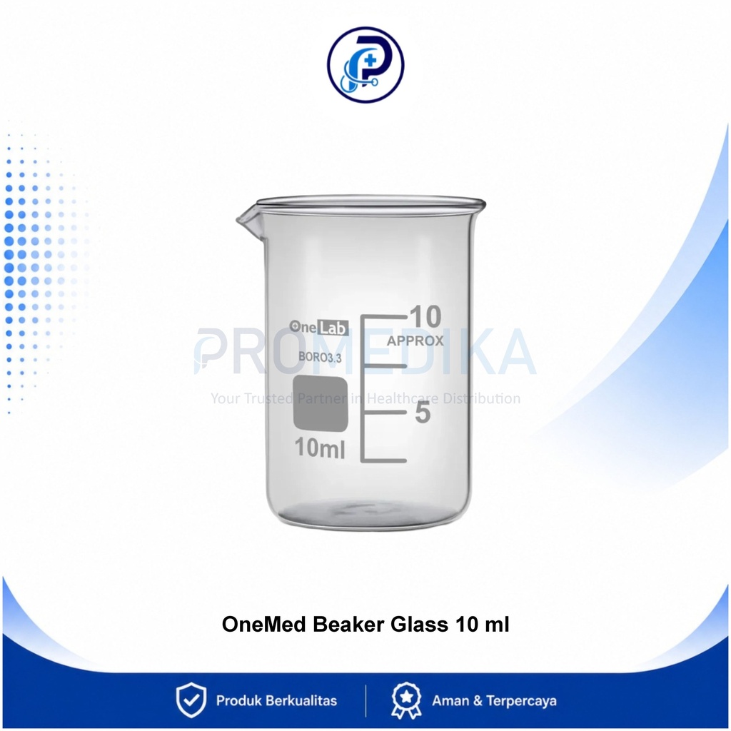 OneMed Beaker Glass 10 ml Gelas Piala