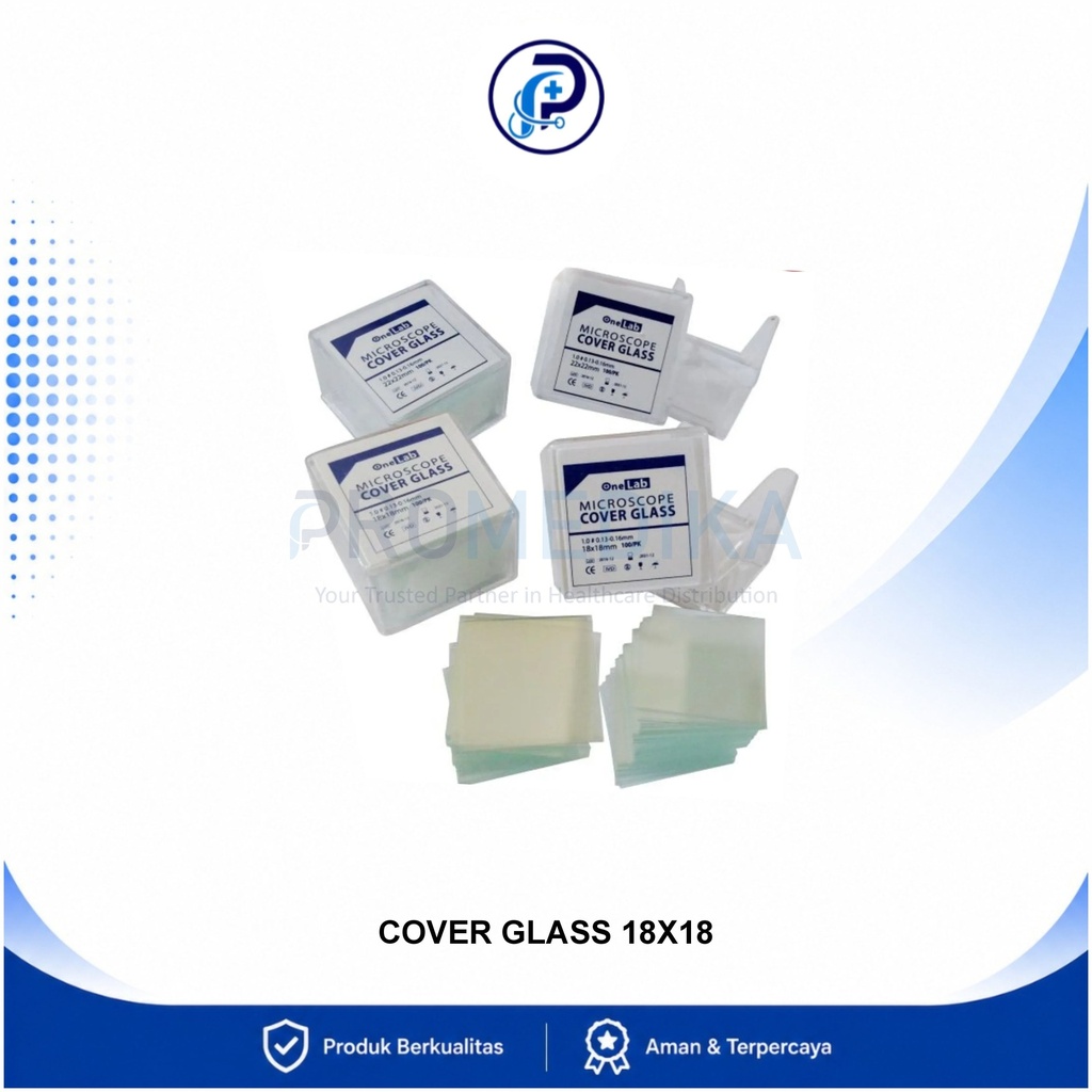 Cover Glass OneLab Box Isi 100pcs Ukuran 18 × 18