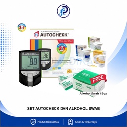 [OM-DPM-00064] Alat Cek Gula Darah Asam Urat Kolesterol AutoCheck 3in1 Bonus Alkohol Swab